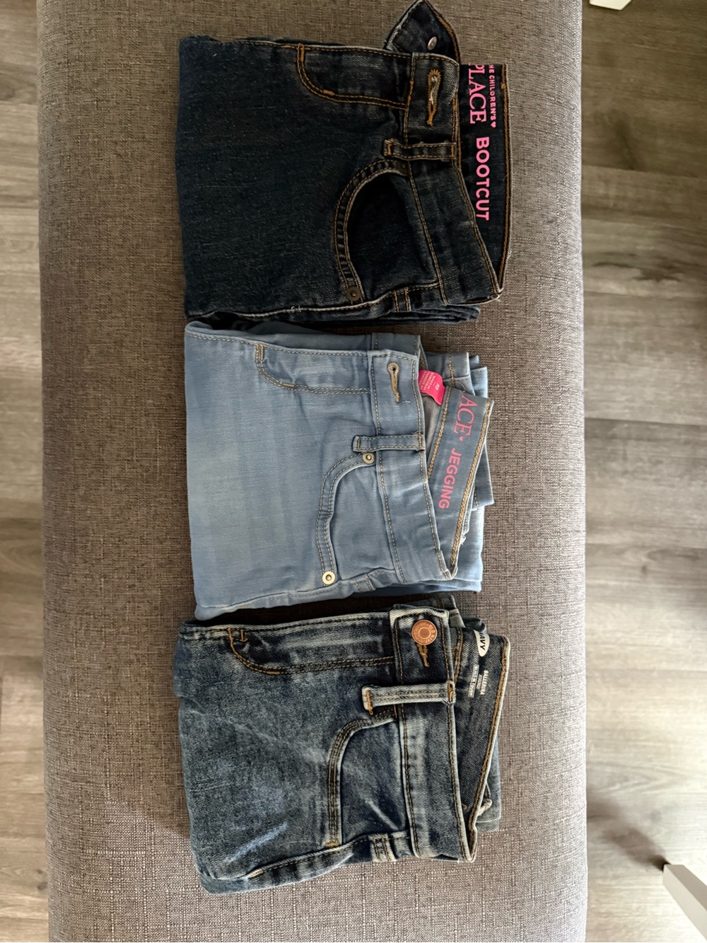 Girls' Denim Jeans Pack - Dark, Light, Acid Wash